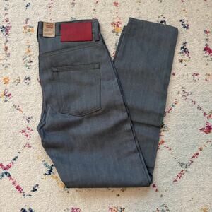 Naked & Famous Jeans Mens 30 Easy Guy Grey Selvedge Canada Tapered 13oz Denim